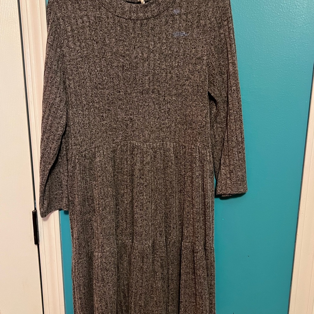 Beeson River Textured Gray Knit   dress